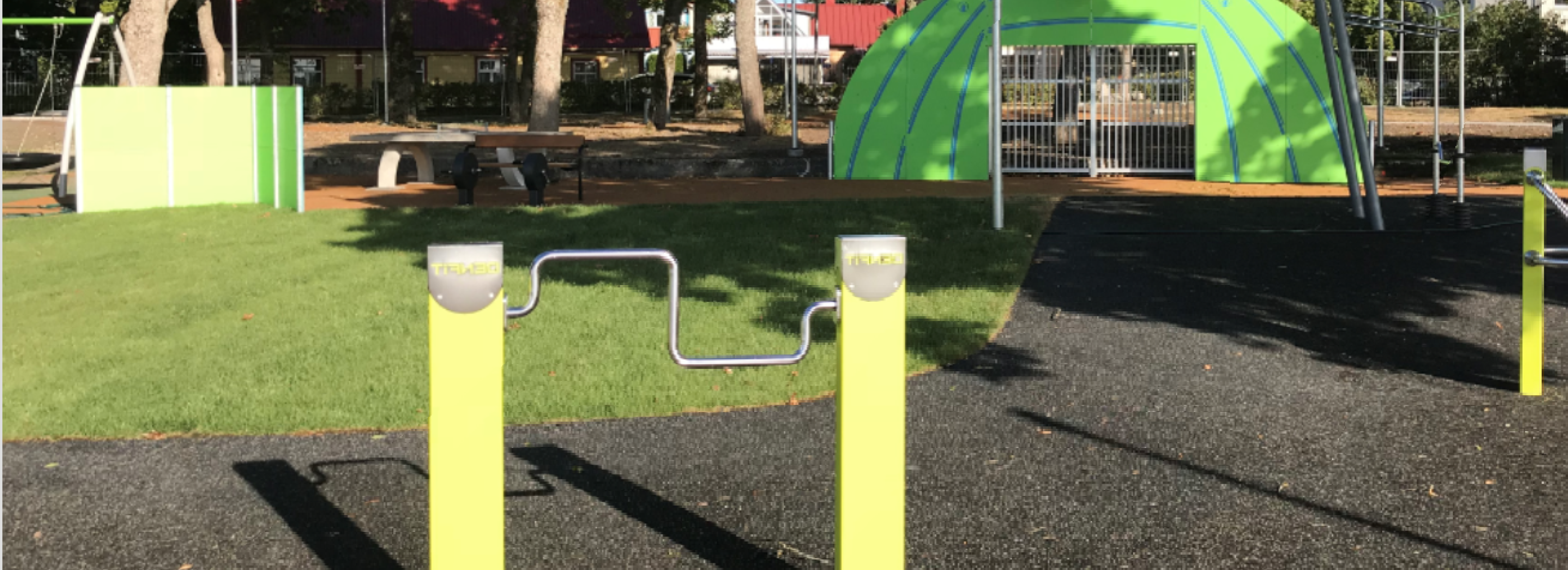 Rubber path at a park.